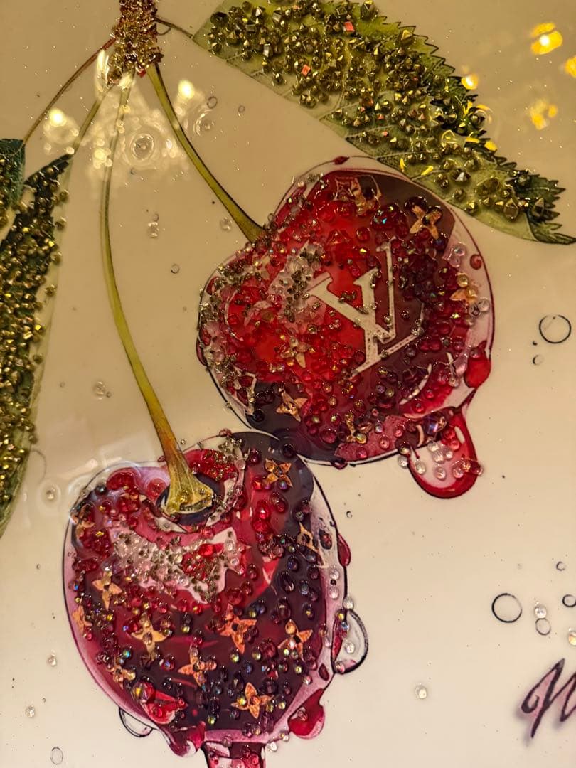 ルイ・ヴィトン チェリー グリッターアート