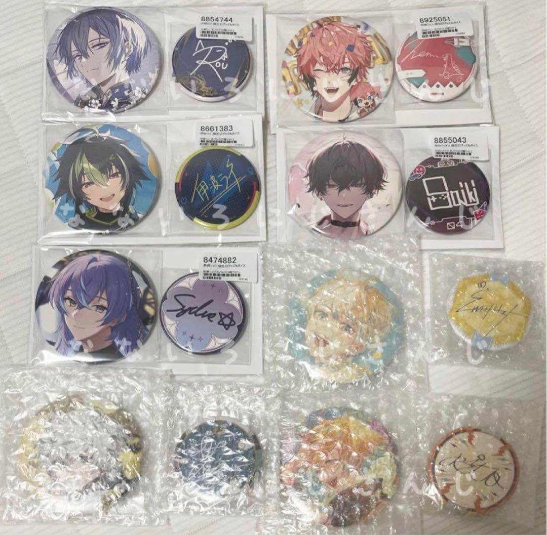 にじさんじ誕生日缶バッジ星導ショウ小柳ロウ伊波ライ緋八マナ佐伯イッテツ赤城ウェン