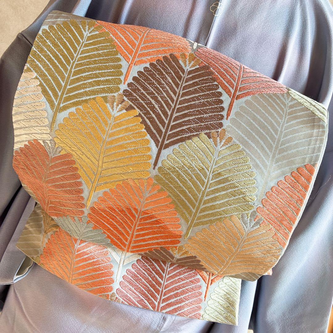 色無地　フルセット　着物　正絹　グラデーション　一つ紋　アクア　J7