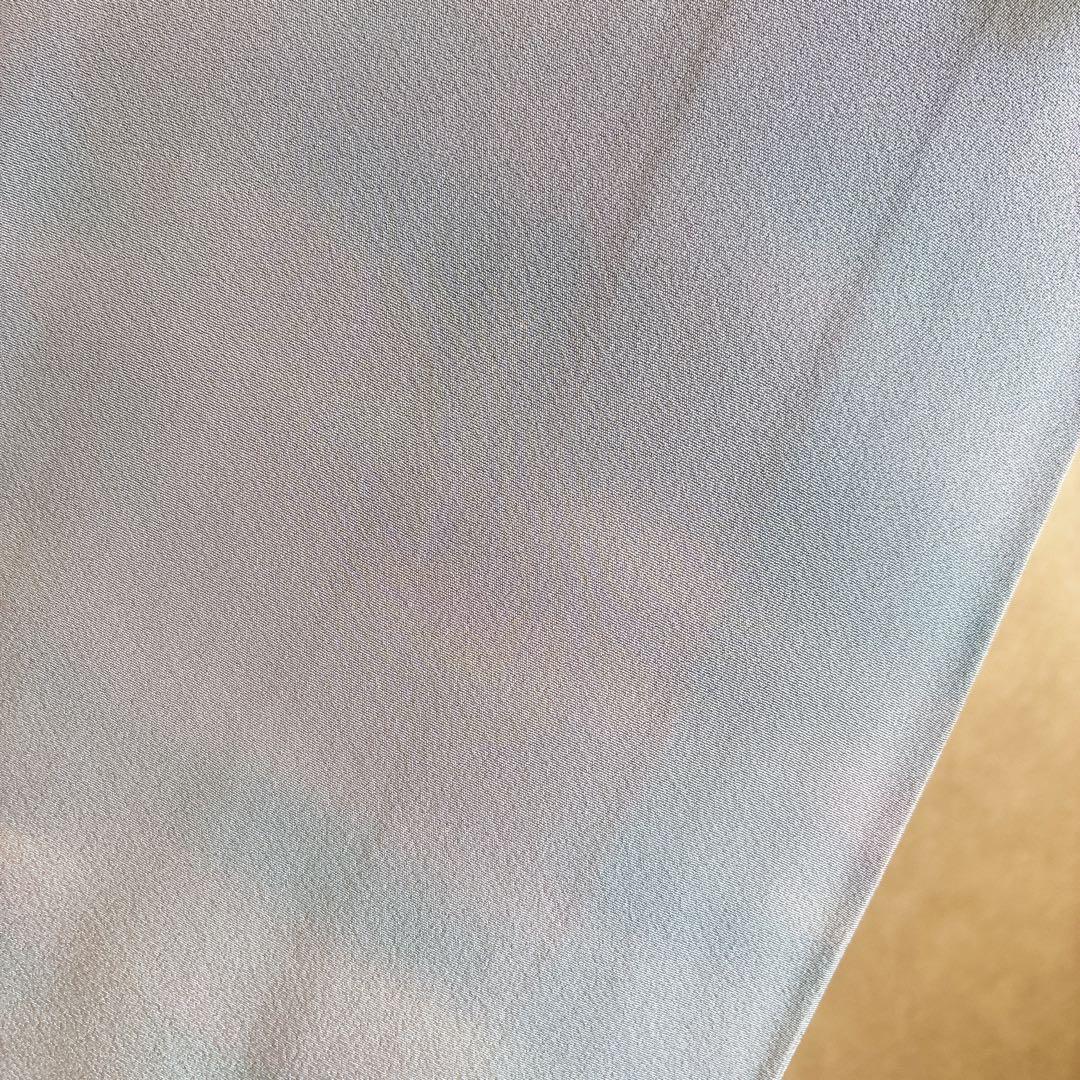 色無地　フルセット　着物　正絹　グラデーション　一つ紋　アクア　J7