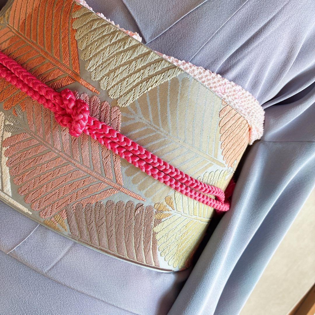 色無地　フルセット　着物　正絹　グラデーション　一つ紋　アクア　J7