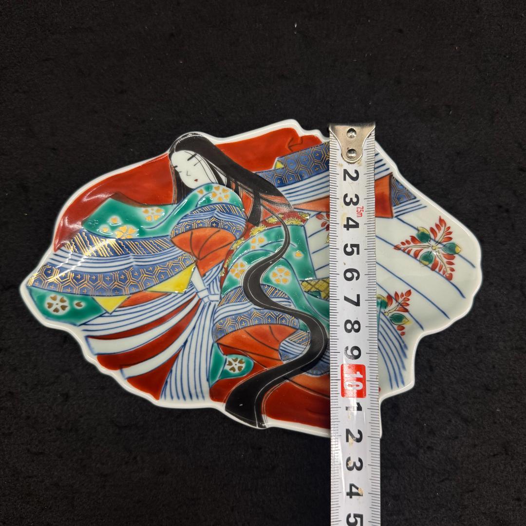 源氏物語 花宴　変形姫沢瀉紋　銘々皿 大皿1枚小皿5枚。6枚セット