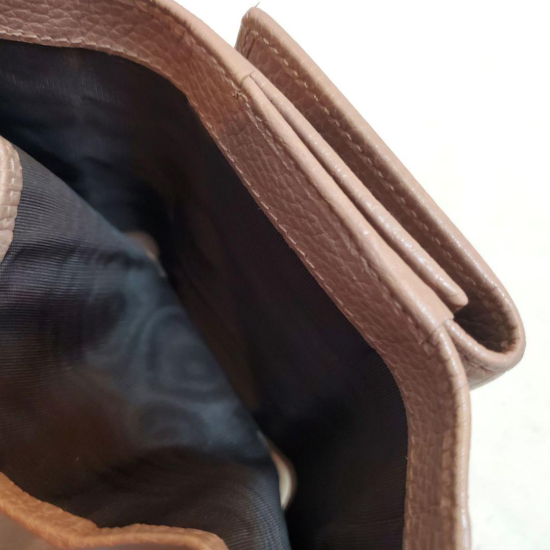 鑑定済★GUCCI　GGマーモント　三つ折り財布　ピンクベージュ系　474746