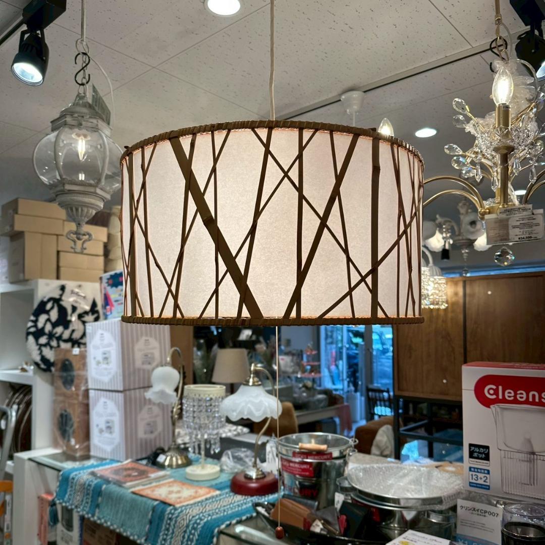 i+ 【美品】　ヤマギワ 竹 真竹 ペンダントライト 伝統工芸 照明 ランプ