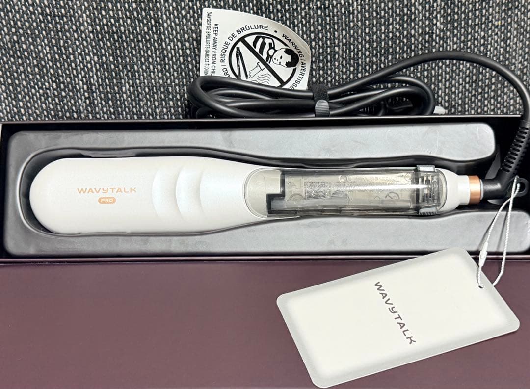 wavy talk スチームストレートブラシ ホワイト