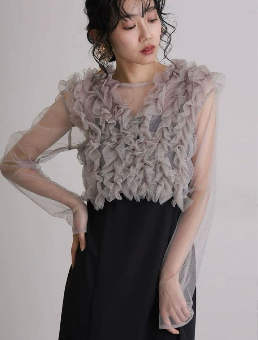 et.UNiVER エトユニベール Many way frill dress Ｌ
