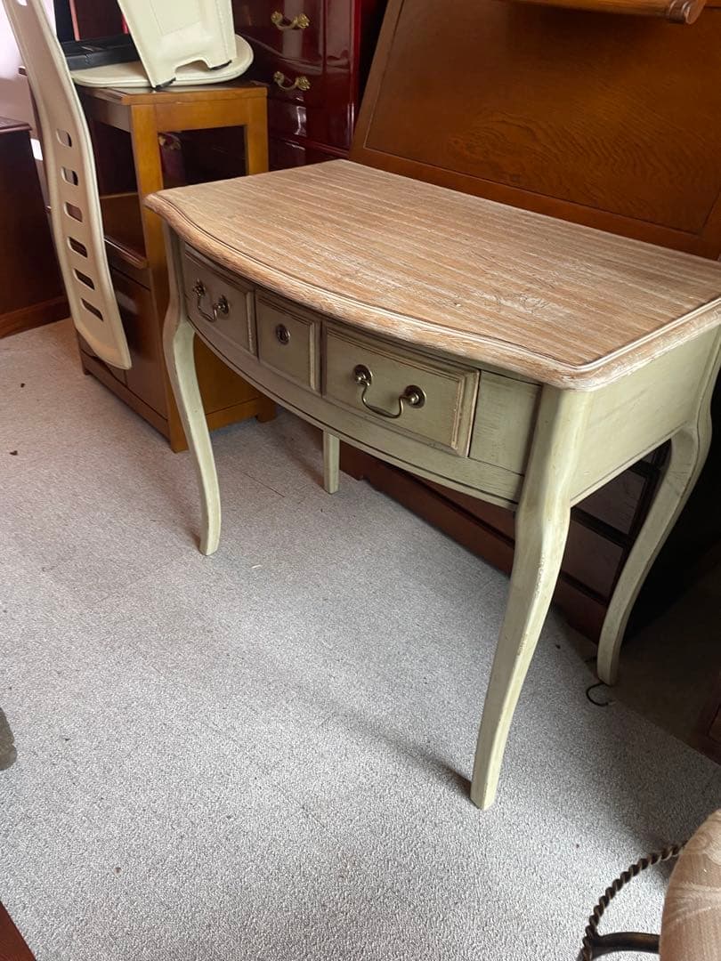 アンティーク調 猫脚コンソールテーブル＆スツール シャビーシック クラシック家具