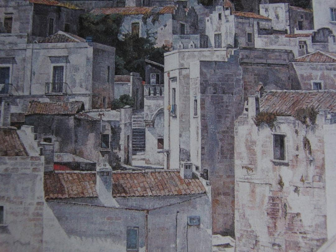 長谷川仂、【夏の陽射しの中で】、希少な額装用画集より