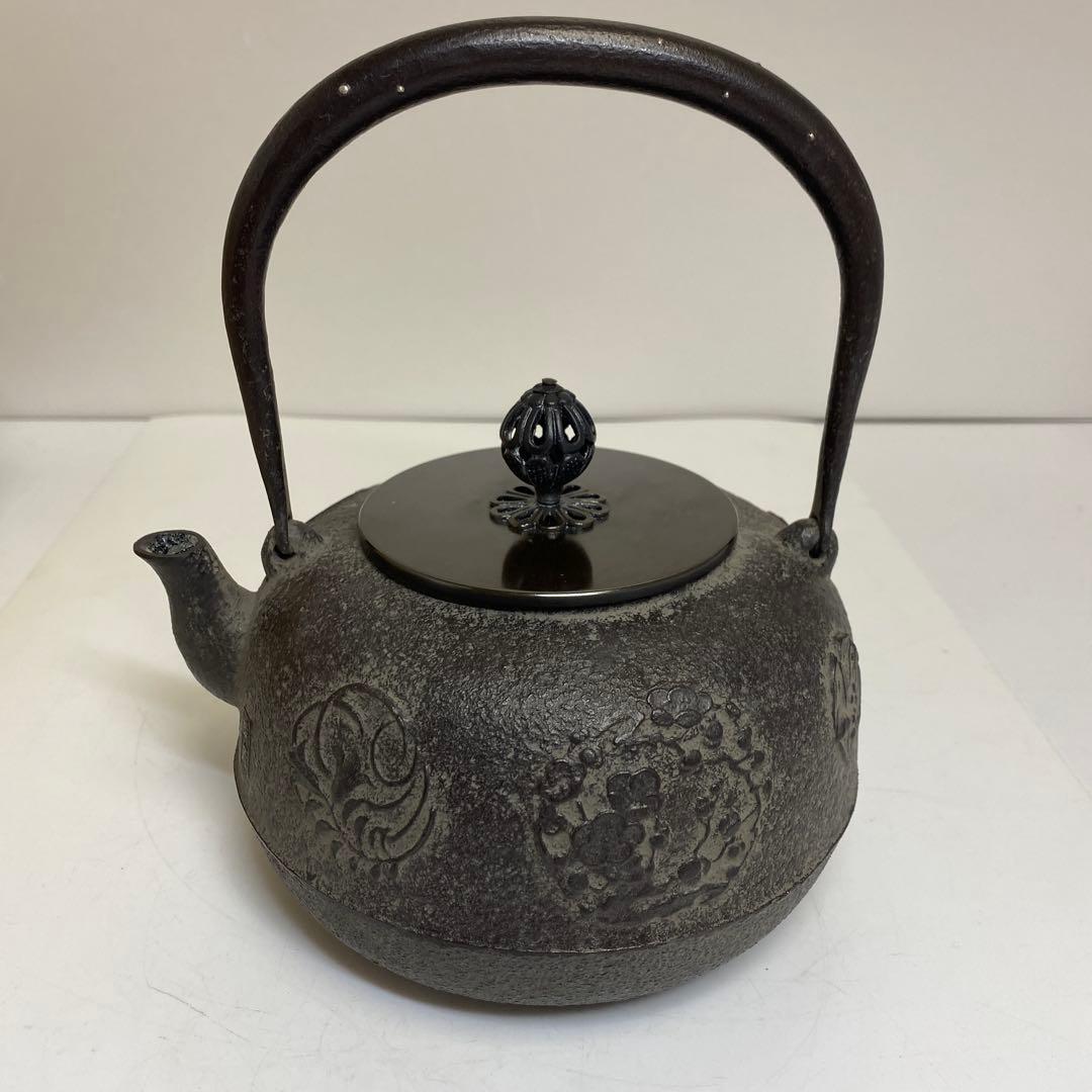 菊池政光　銀露鉄瓶　共箱　1636g トヒト　東さ7-0915①