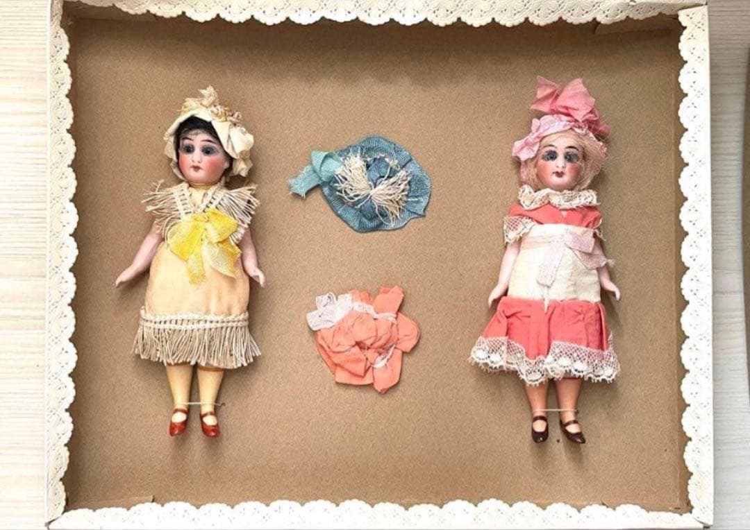 Hertwig オリジナル　新品箱付　アンティーク　ドール　ミニョネット ドイツ