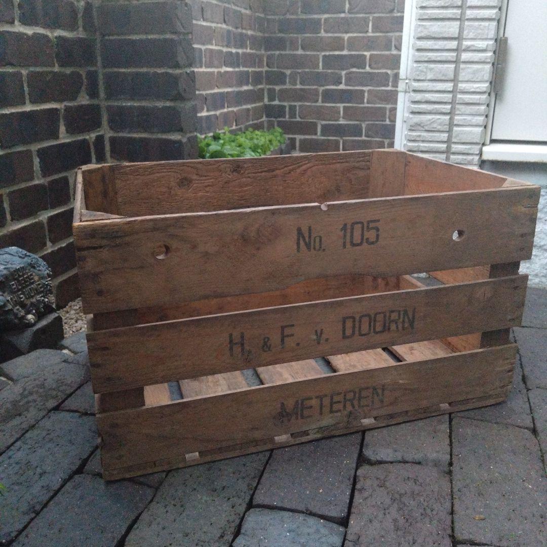 稀少 オランダ古物 苗物用 野菜用 古いベジタブルウッドボックス ヴィンテージ
