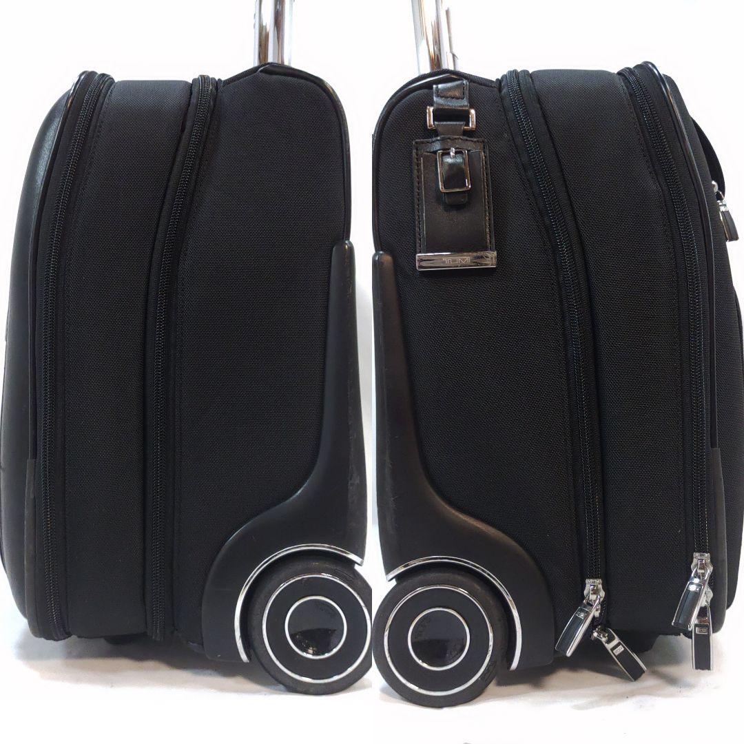 【美品】トゥミ ARRIVE キャリーケース 旅行鞄 レザー×バリスティック 黒