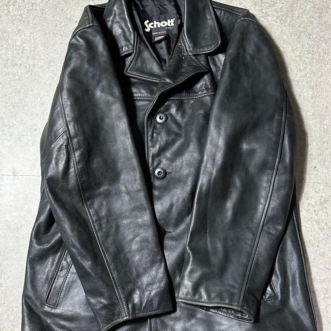 Schott オールレザー カーコート L USA製