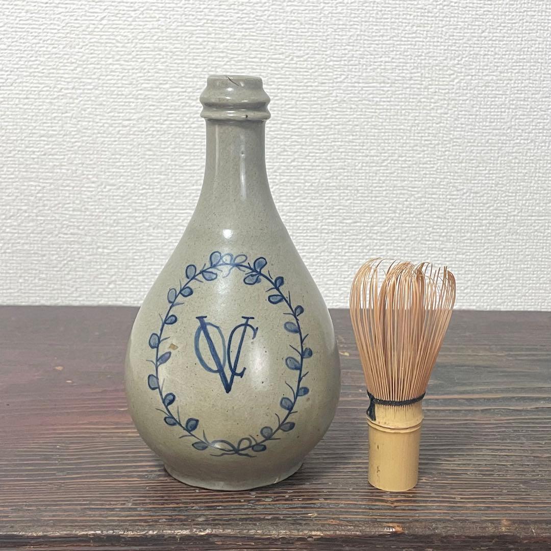 古伊万里 VOC 徳利 染付 草文 花器 花入