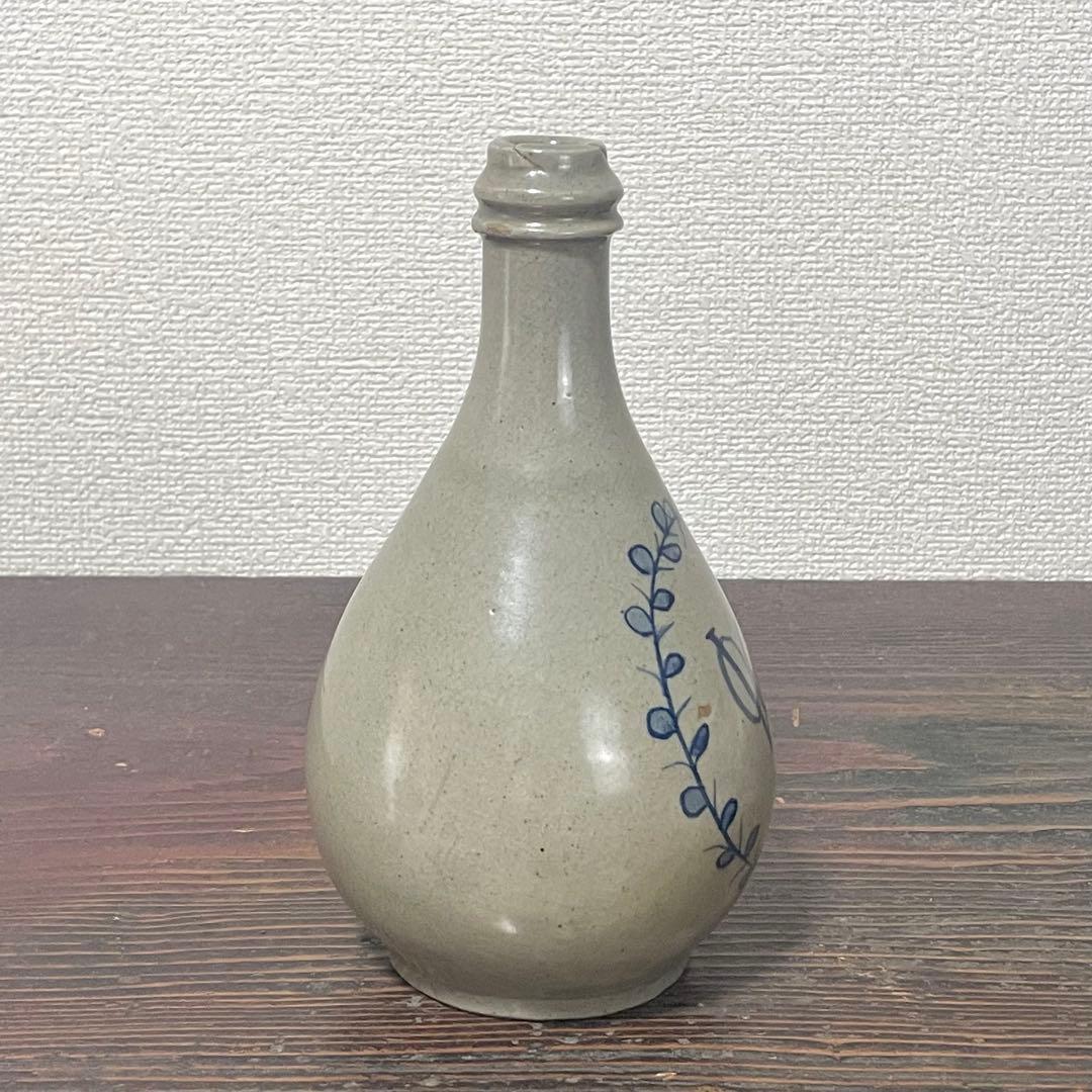 古伊万里 VOC 徳利 染付 草文 花器 花入