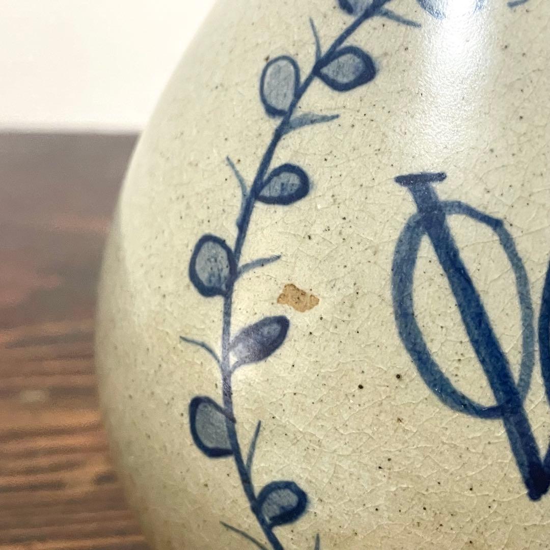 古伊万里 VOC 徳利 染付 草文 花器 花入