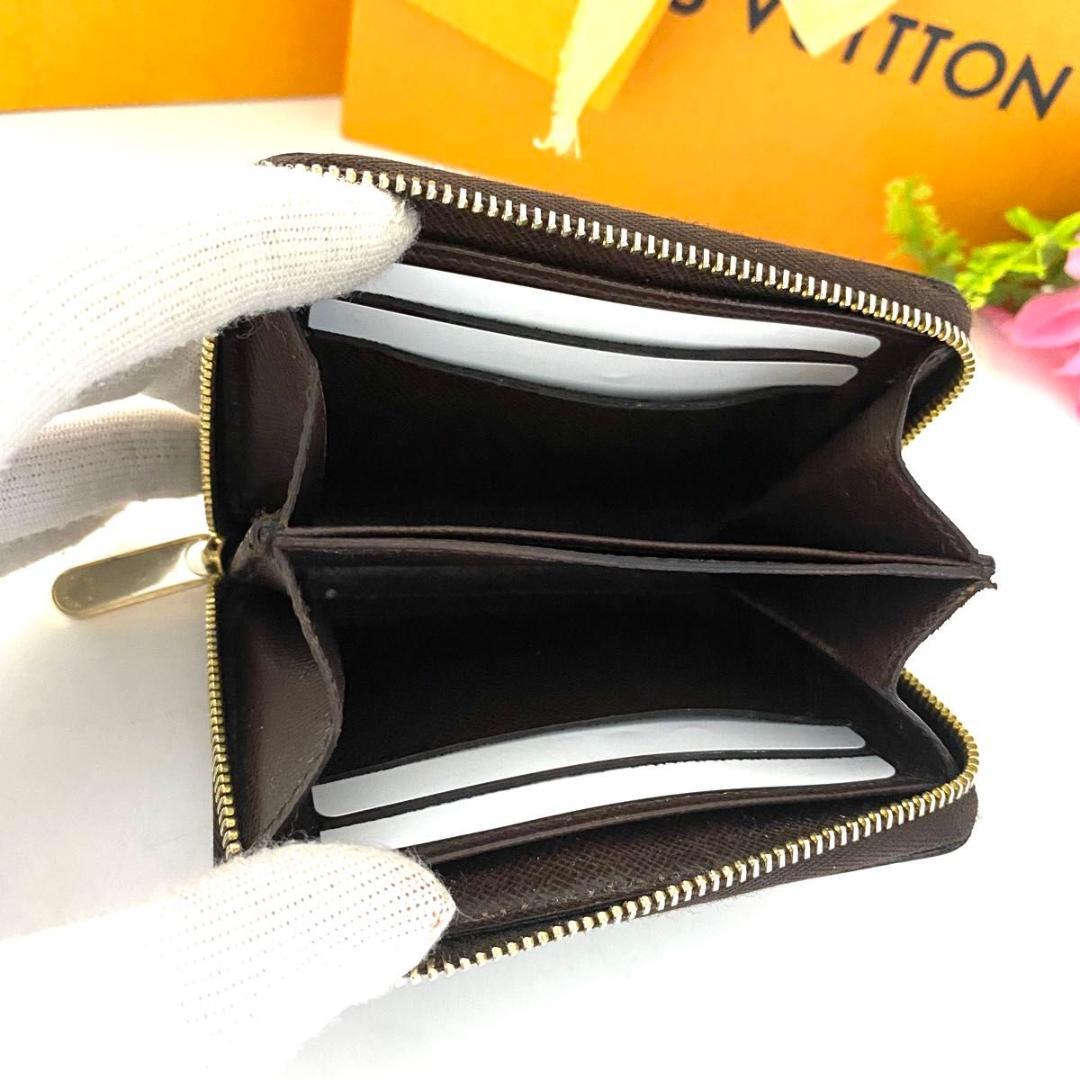 ルイ ヴィトン◎パース ラウンドファスナー ダミエ エベヌ ケース