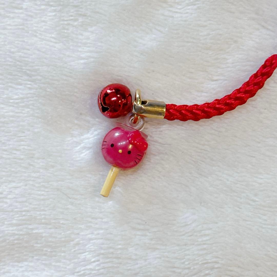 ハローキティ　キティ　りんご飴　ストラップ　縁日　レア　レトロ　お祭り　りんご