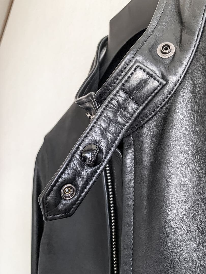 【定価30万円・EXILE着】　コールブラック 極上イーグルレザージャケット