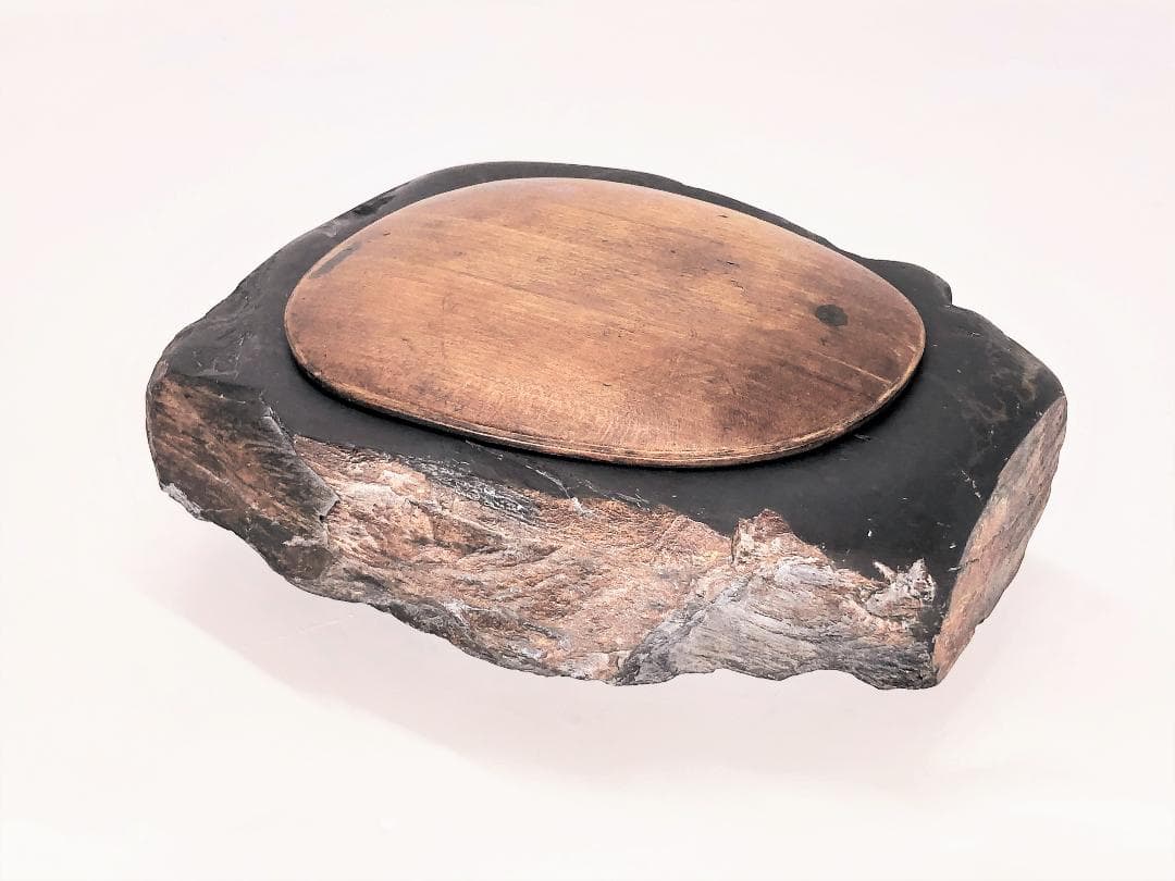 【 一茶刻銘 古硯 】　赤間石　　江戸時代