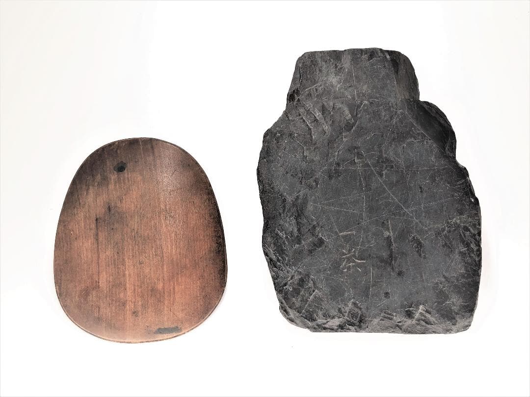 【 一茶刻銘 古硯 】　赤間石　　江戸時代