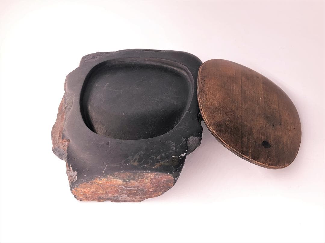 【 一茶刻銘 古硯 】　赤間石　　江戸時代