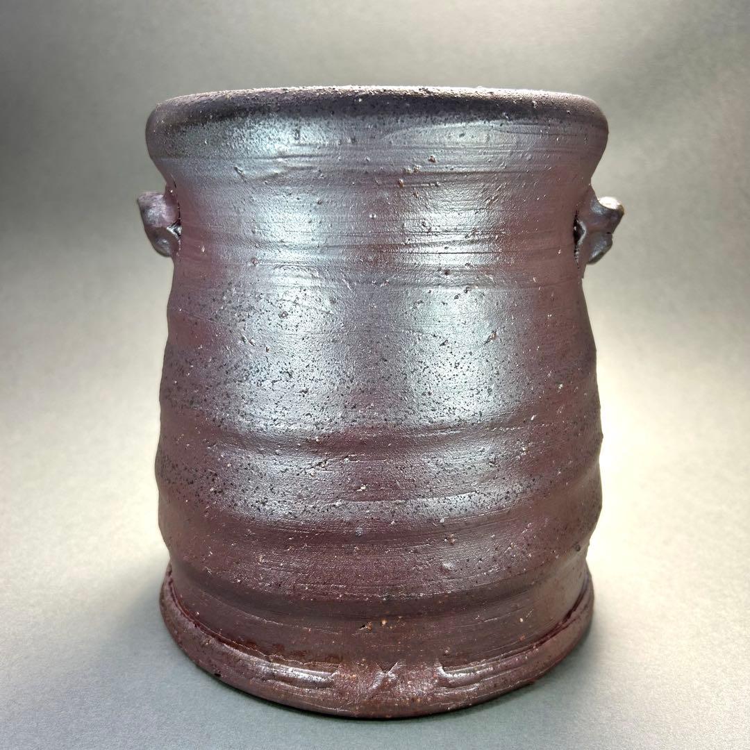 水指　『柴岡秀泉　備前焼』　お茶道具　茶道　共箱　工芸品