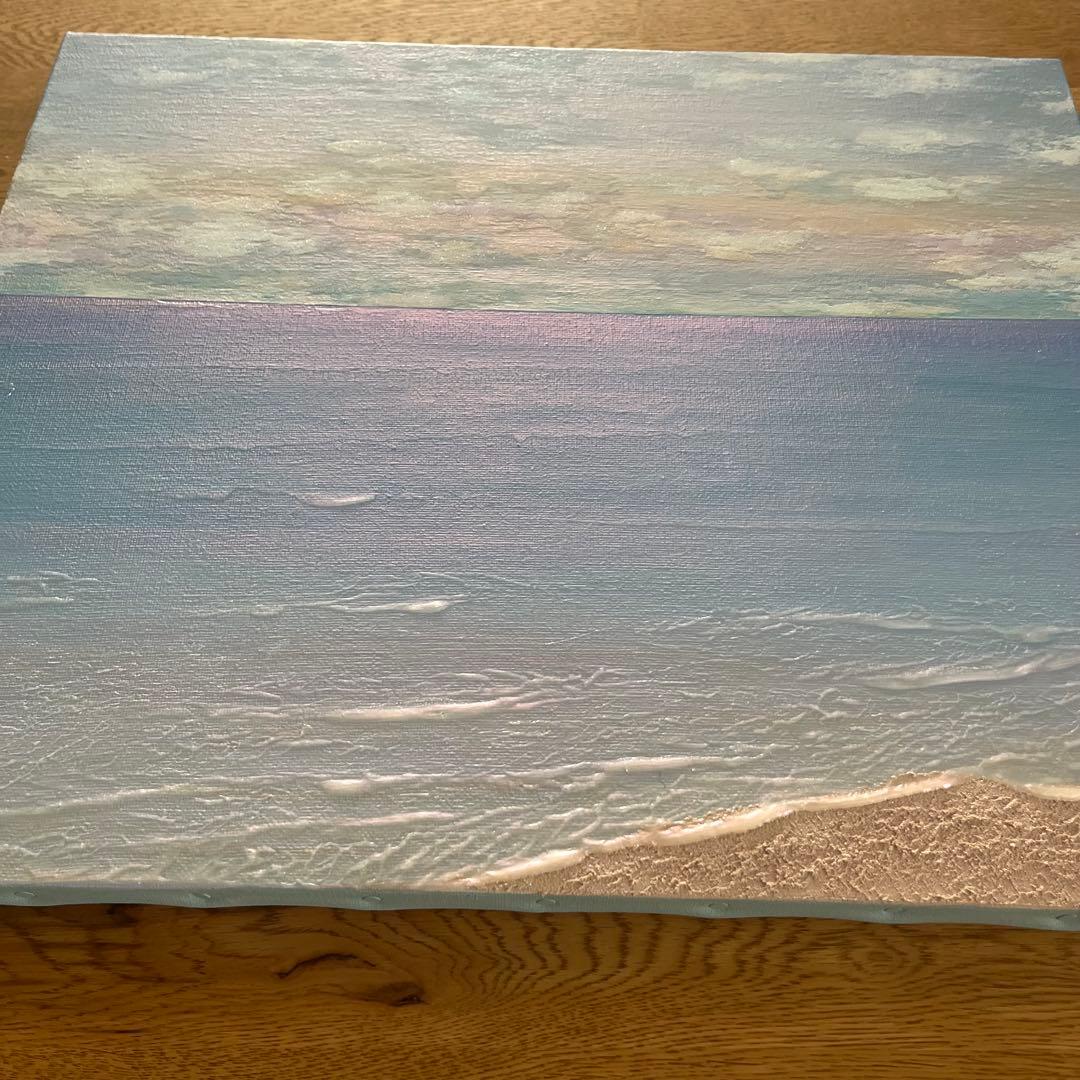 海の風景 テクスチャーアート 海の絵 海 海アート 癒し 風景　原画
