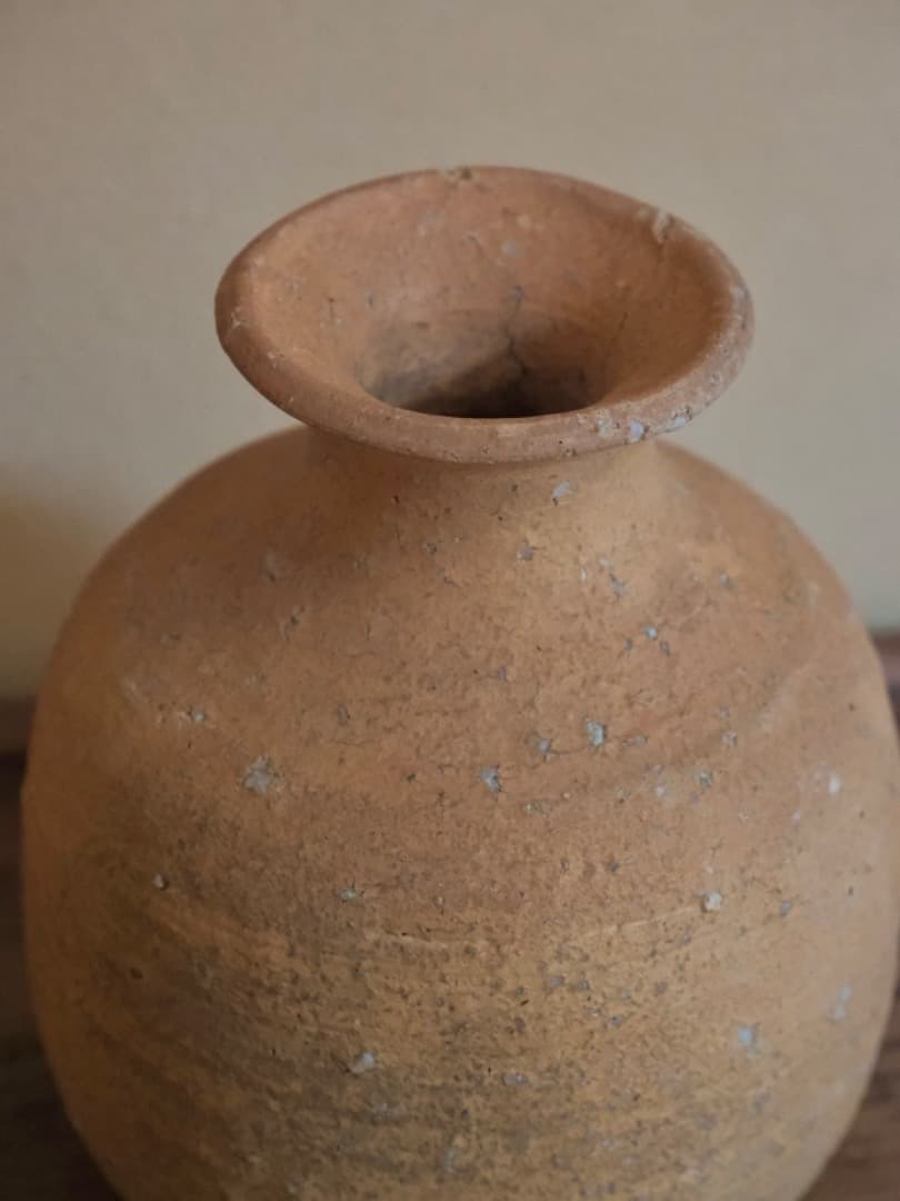 信楽焼　壺　土器　花器　華道具　民藝　箱付　Q2287