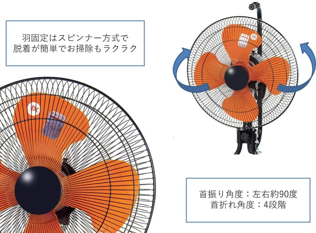 【新品未開封】ナカトミ 業務用扇風機 工場扇 45cm スタンド型 QZC-45
