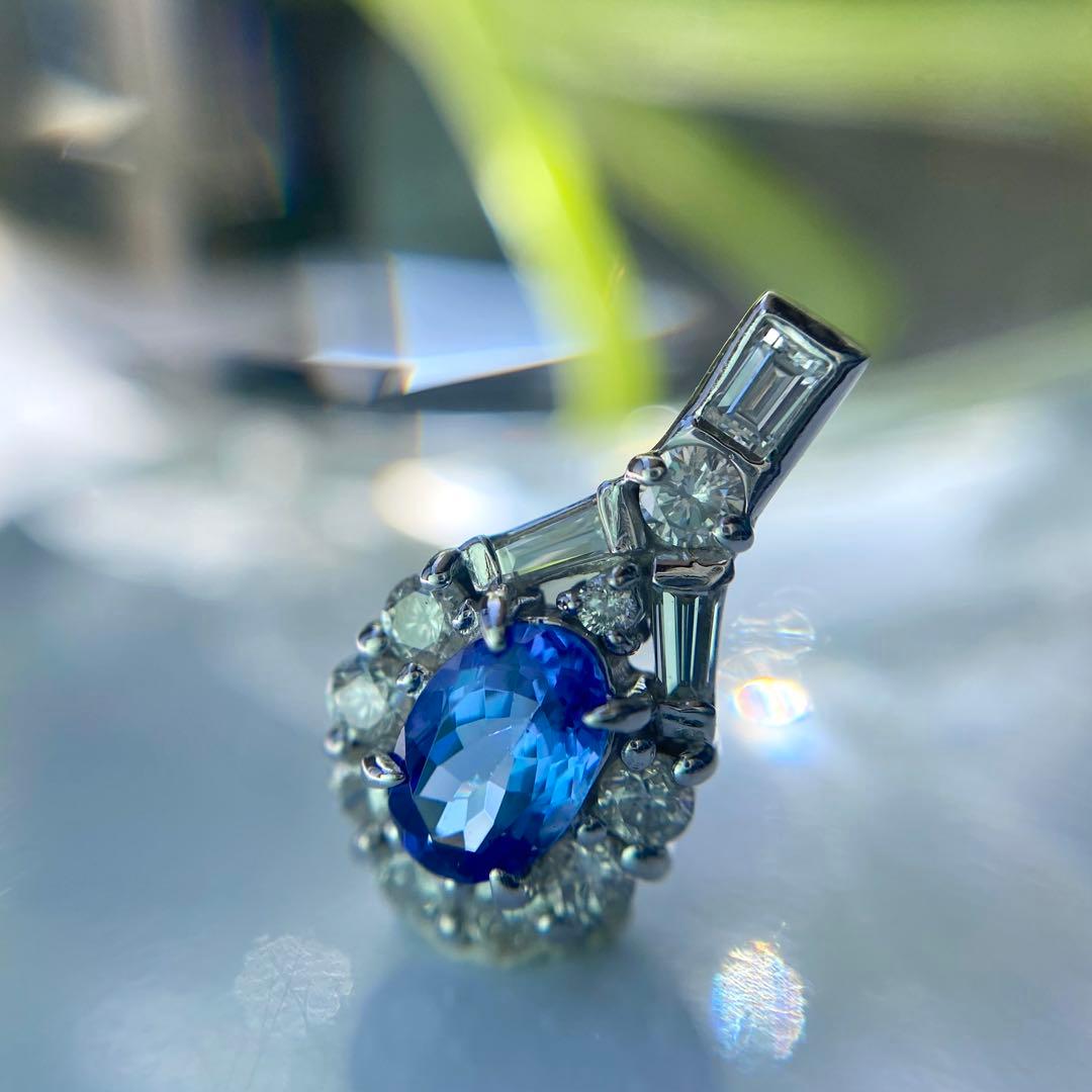 k18wg タンザナイト ダイヤモンド ペンダント