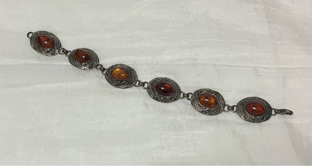 アンティークヴィンテージ☆琥珀ブレスレット