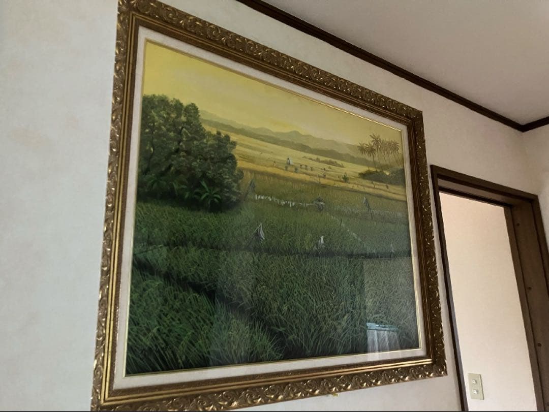 バリ絵画　バリアート　田園風景　105✖️85