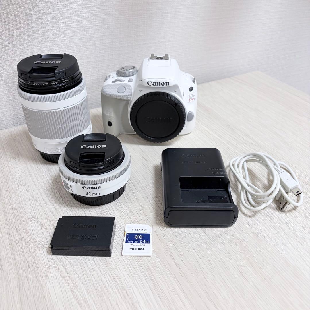 カ*き様 Canon EOS Kiss X7 ホワイト ダブルレンズキット