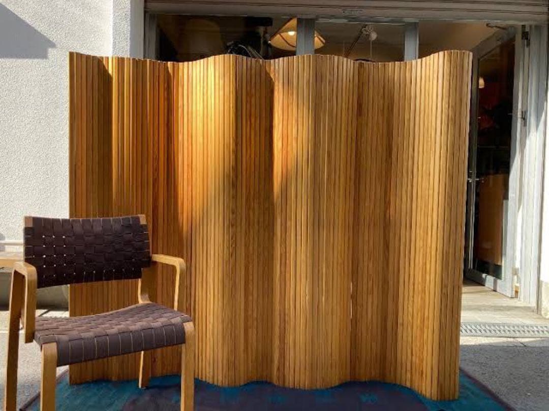 木製 波形パーテーション 縦（高さ）約150cm x 横幅200cm