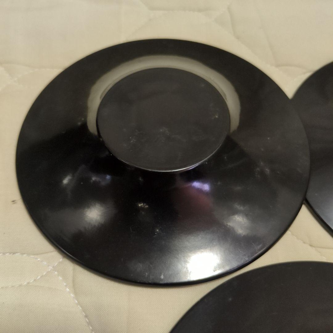 蔵出し　美品　漆器　津軽塗り　茶托　湯飲み受け皿　5枚セット