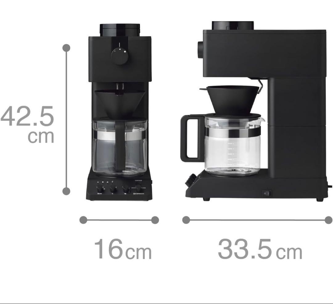 美品 TWINBIRD 全自動コーヒーメーカー　CM-D465 ブラック