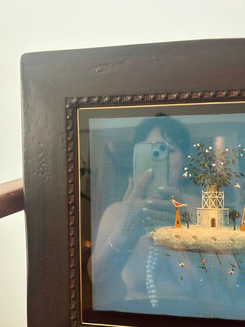 専用山本　明比古　【雲の音】　油彩　3号 印あり。