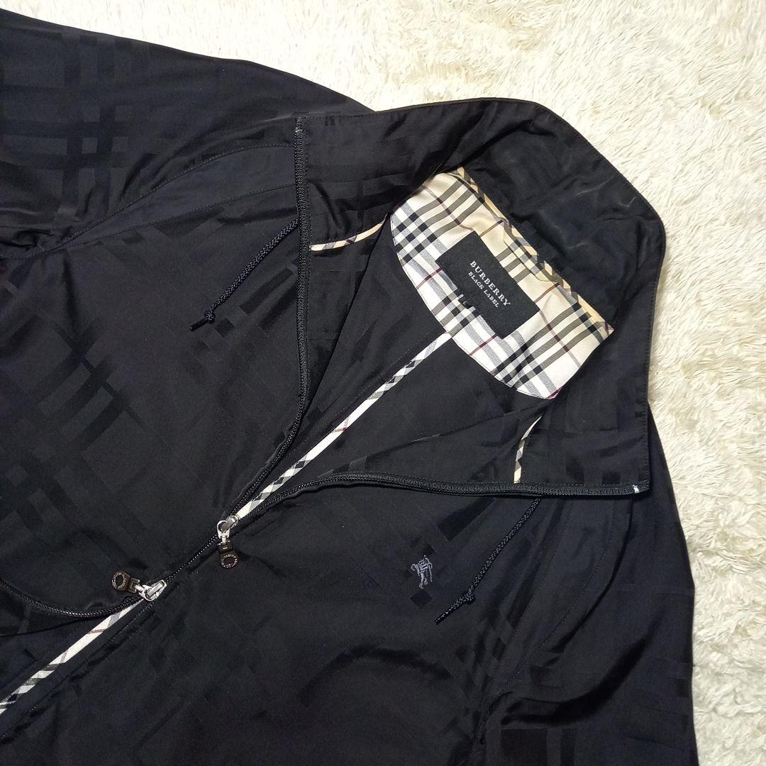 バーバリー　ブラックレーベル　ダブルジップ　シャドーチェック　ブルゾン　サイズL