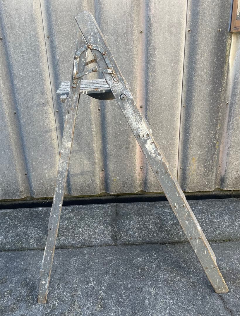 ビンテージ/イギリス/英国製/木製/大型/ラダー/脚立/ディスプレイ/店舗什器②