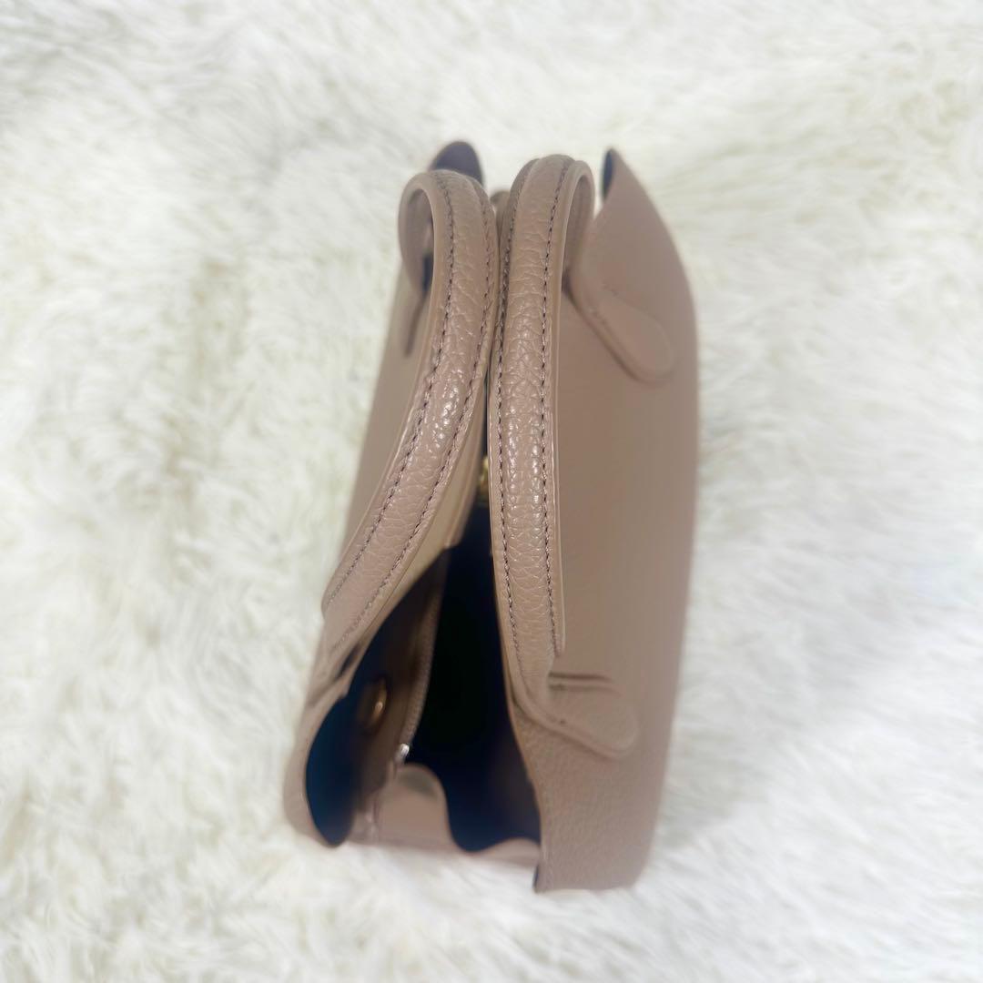 【美品】キタムラ2way トートバッグ シボ革 ベージュ ネット完売品