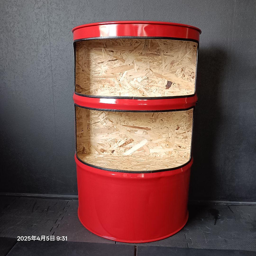 200㍑ドラム缶remakeBOX！レッド