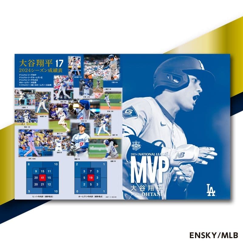 【 新品】2024NL MVP受賞記念大谷翔平 プレミアムフレーム タオルセット