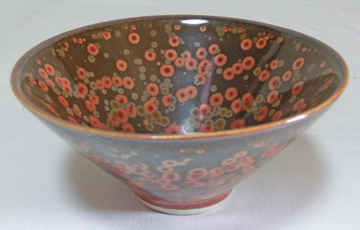 ☆中国陶磁☆唐山陶研☆曜変天目☆金圏釉☆金虹彩☆油滴紋☆陶瓷☆茶碗☆箱付き☆