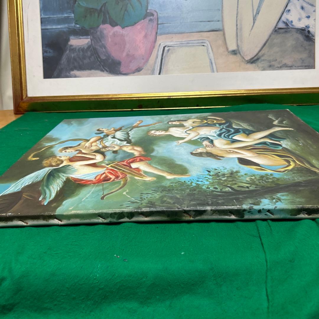 ベルリンの風の天使　油絵キャンパスの壁飾り