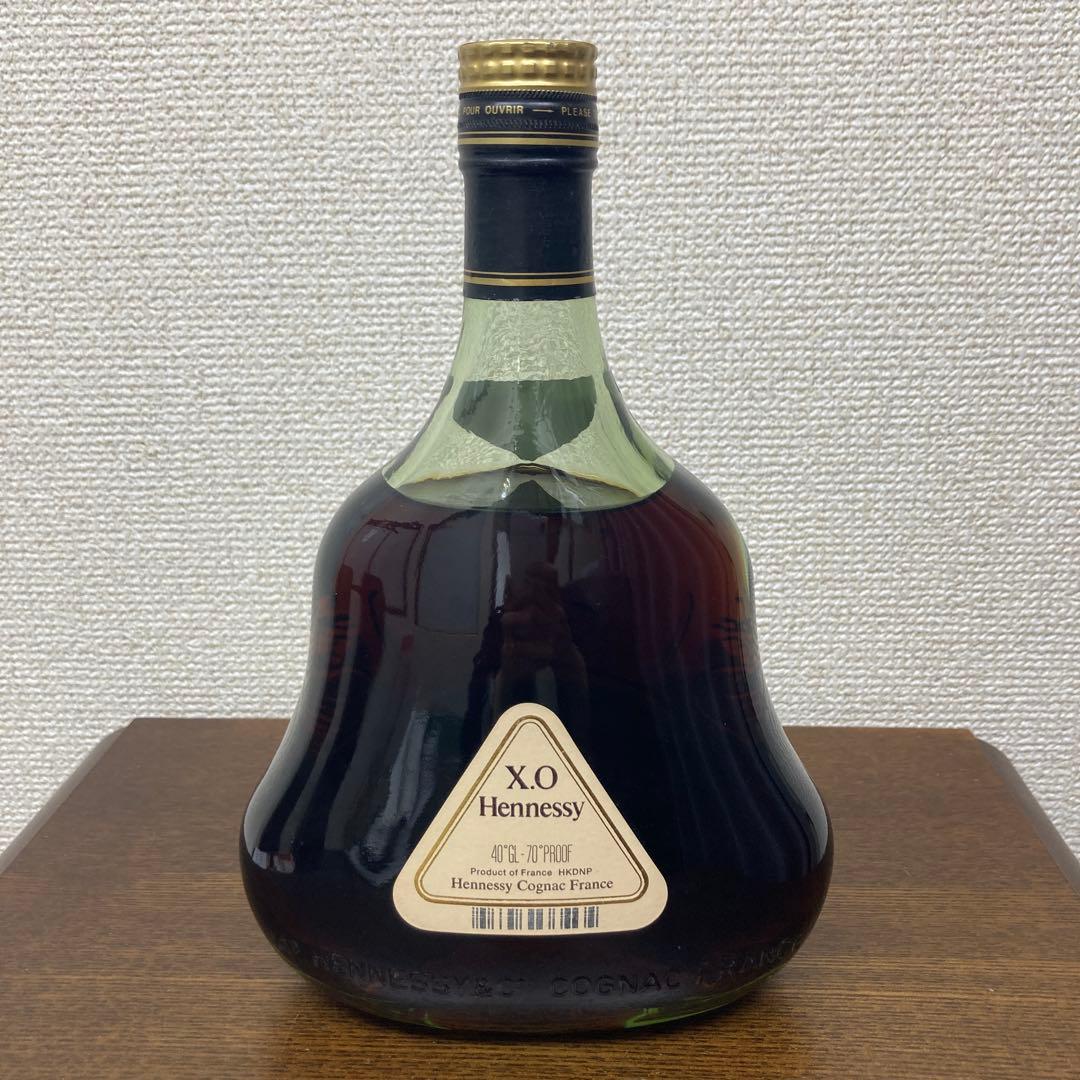 Hennessy X.O. コニャック 金キャップ　グリーンボトル