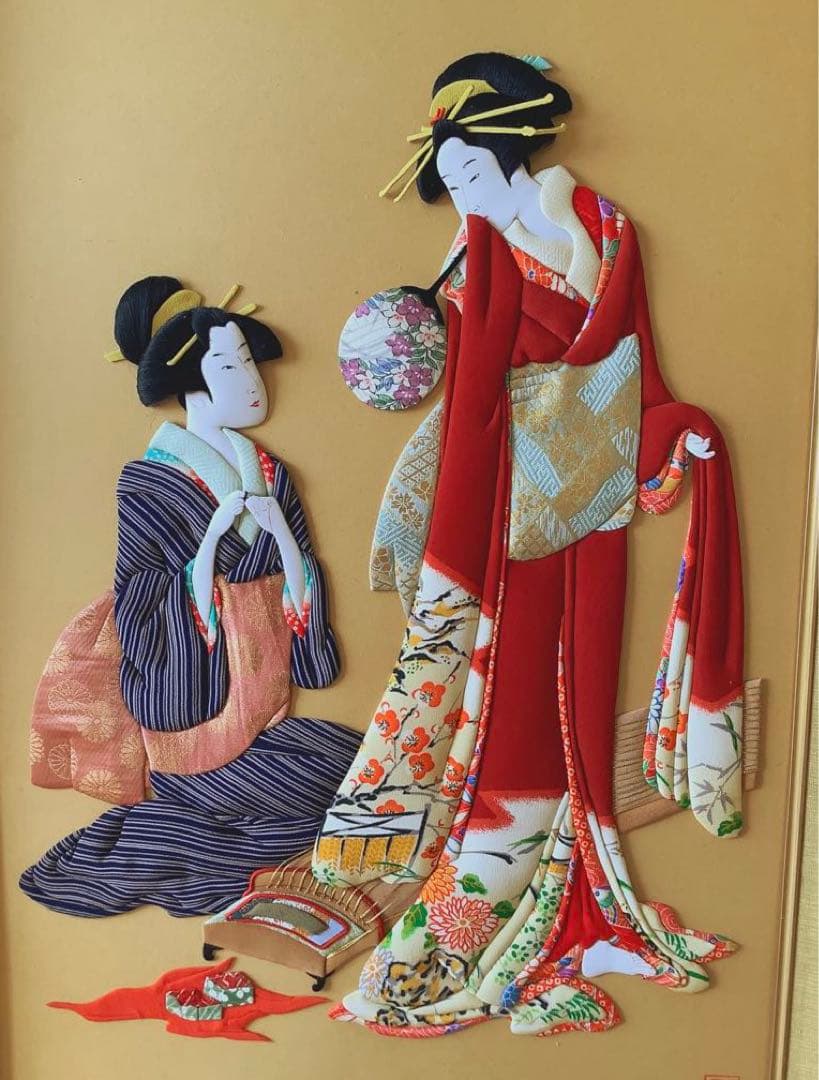 押絵　押し絵　美人画　浮世絵　日本絵画　アート