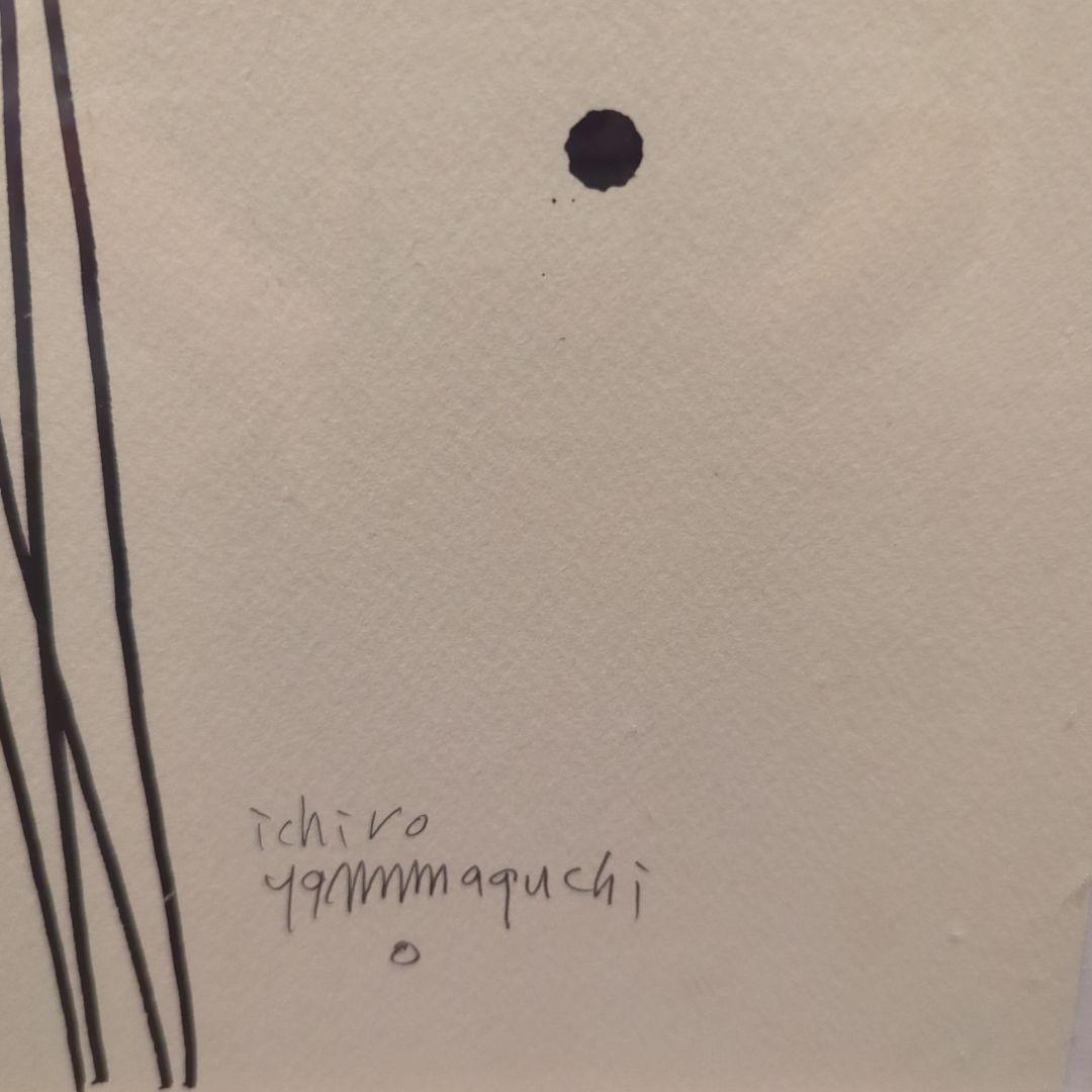 山口一郎　原画　Sサイズ　青い花