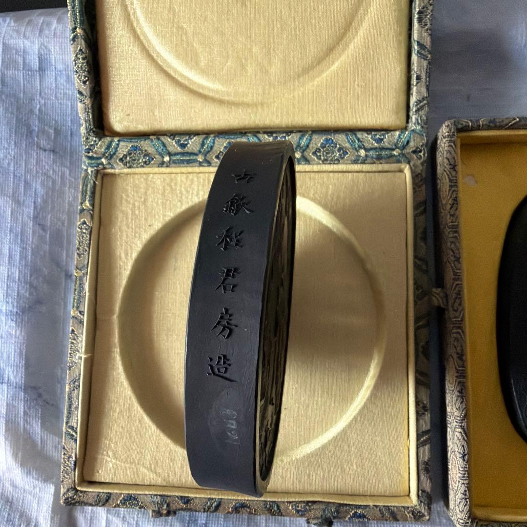 唐墨　墨　中国　胡開文　程君房　書道　習字　漢字　人物　専用箱入り