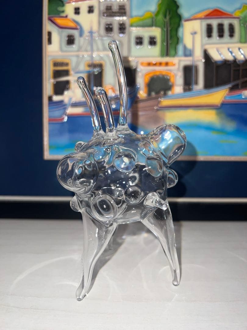 ボヘミアン　ガラス　レネ　オブジェ　チェコ